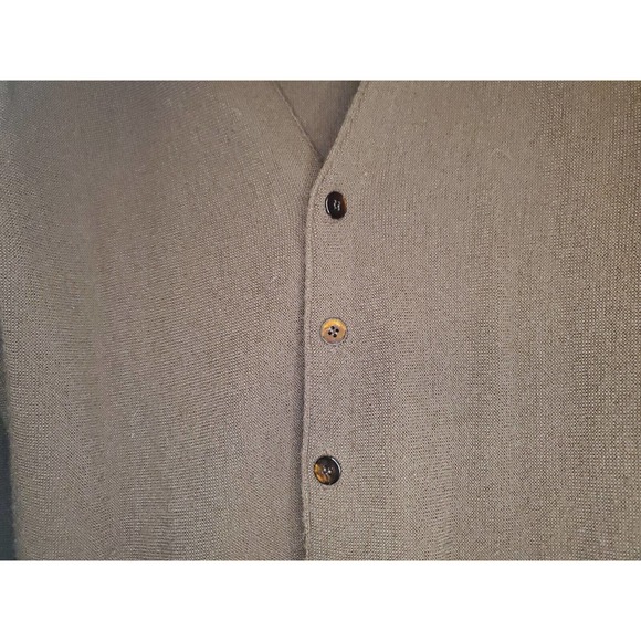 Vintage Sears Kings Road Shop Sweater Mens L Large Brown Cardigan Orlon Acrylic - Picture 3 of 6